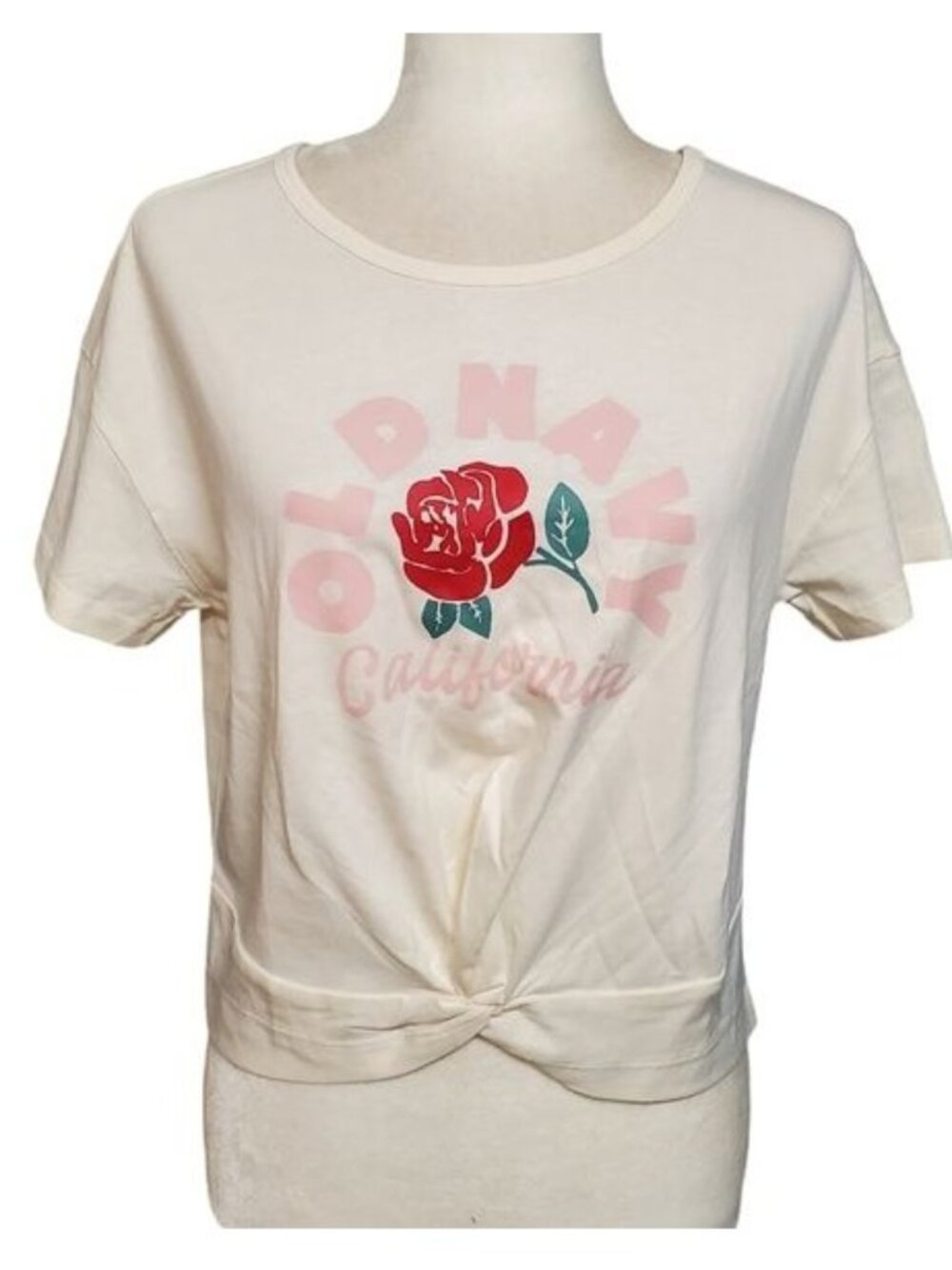 Old Navy Short Sleeve Graphic Twist Front Shirt Size XLarge 14/16
